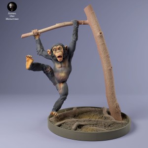 Szympans - młody bawiący się - 1:72