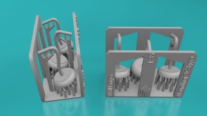 Mocowanie do lamp ściennych - typ BC - 3 sztuki - 1:35