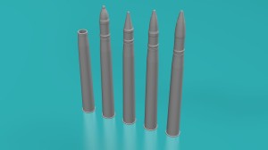 Amunicja 76,2mm PaK36(R) - Miks - 10-12 sztuk - 1:25