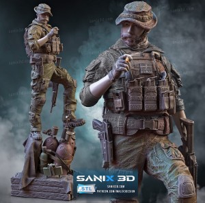 Capitain Price (Call of Duty) - various scales