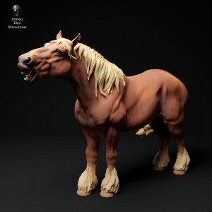Suffolk Punch - ogier rżący - 1 sztuka - 1:35