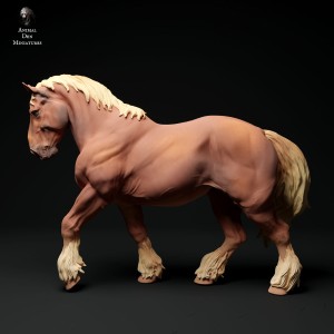 Suffolk Punch - ogier idący - 1 sztuka - 1:35