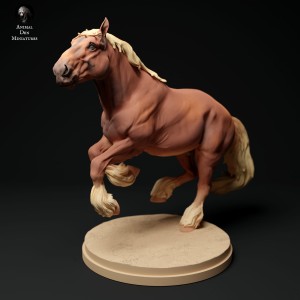 Suffolk Punch - ogier biegnący - 1 sztuka - 1:72