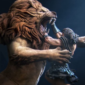 Heracles and Nemean Lion - various scales