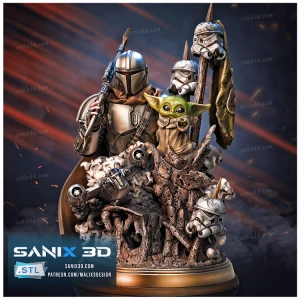 Mandalorian diorama - różne skale