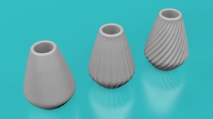 Wazony - typ 4 - 3 rodzaje - 3 sztuki - 1:48