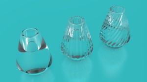 Wazony - typ 4 - 3 rodzaje - przeźroczyste - 3 sztuki - 1:48