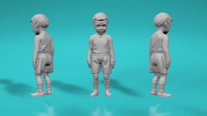 Children - little boy standing 2 (pose no 2) - various scales