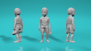 Children - little boy standing 3 (pose no 3) - various scales