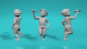 Children - little boy playing (pose no 4) - various scales