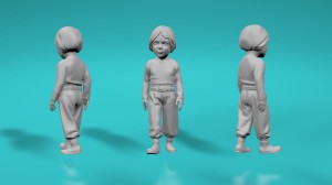 Children - little boy walking (pose no 7) - various scales