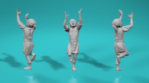 Children - girl jumping (pose no 8) - various scales
