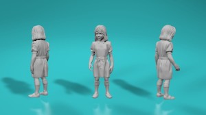 Children - set of 10 girls figures - various scales