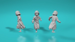 Children - little girl running (pose no 4) - various scales
