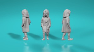 Children - little girl walking (pose no 6) - various scales
