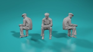 Workers - sitting (pose no 6) - various scales