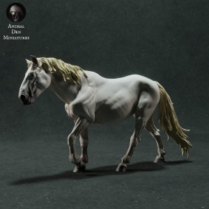 Koń typu Camargue - klacz idąca - 1 sztuka - 1:48
