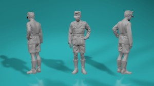 German WWII Afrika Korps - Officer type 2 - various scales