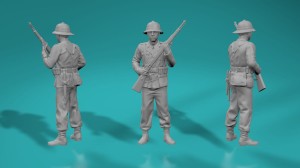 German WWII Afrika Korps - Soldier type 2 - various scales