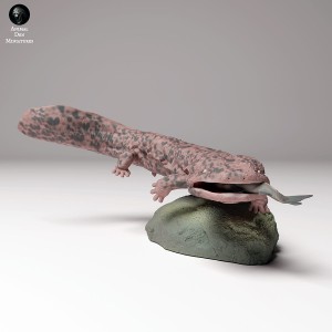 Salamandra olbrzymia japońska - z rybą - 1 sztuka - 1:48