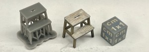 Stołek ze stopniem typ Ikea  - 3 sztuki - 1:35