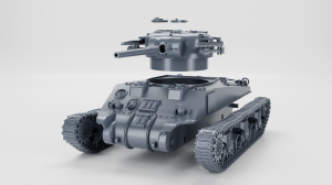 Czołg średni Sherman V Tulip  - otwarty właz - 1:72