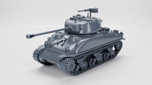 Czołg średni M4A1 Sherman 76mm (odlewany)  - otwarty właz - 1:72