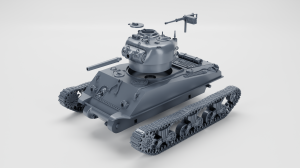 Czołg średni M4A3 Sherman 105mm (haubica) - otwarty właz - 1:72