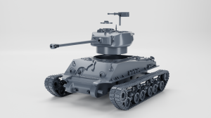 Czołg średni M4A3E8 Sherman Easy Eight - otwarty właz - 1:72
