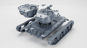 Czołg średni T23 - otwarty właz - wieża bez kosza - 1:72