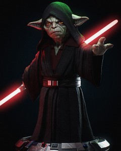 Darth Yoda - różne skale