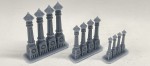 Słupki wysokie z daszkiem 3M - 4 sztuki - 1:48