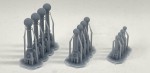 Słupki niskie z kulą (pod łańcuch) 3M - 4 sztuki - 1:48