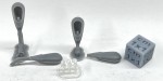 Lampa uliczna PRL z osłoną + żarówki - 2 typy - 4 sztuki - 1:43