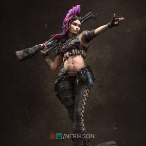 Ramona the Wasteland Warrior - full base - various scales