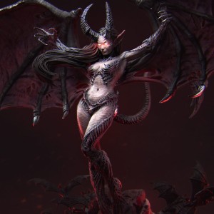 Rylana the Succubus - various scales