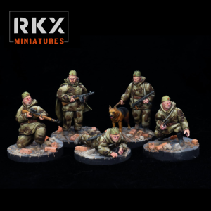 Radzieccy żołnierze zwiadowcy - 2WŚ - 1 zestaw - 1:56/58 (28mm)