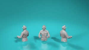 German Tank Crew - bust (half figure) - version 7b - various scales