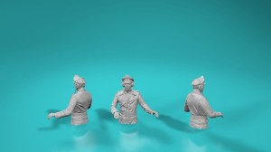 German Tank Crew - bust (half figure) - version 9b - various scales