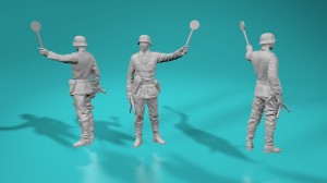 Niemiecki policjant 2WŚ - z lizakiem - wersja 1 - różne skale