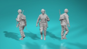 US WWII soldier - walking - version 2 - various scales