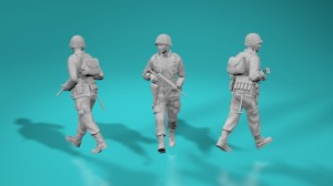 US WWII soldier - walking - version 3 - various scales