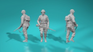 US WWII soldier - walking - version 7 - various scales