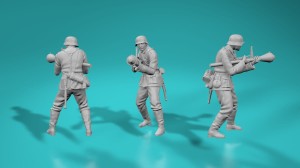 German WWII soldier - with panzerfaust - various scales