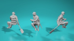 German WWII soldier - on the boat - version 1 - various scales