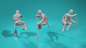 German WWII soldier - on the boat - version 2 - various scales
