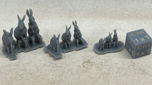 Zające - 3 różne - 3 sztuki - 1:35