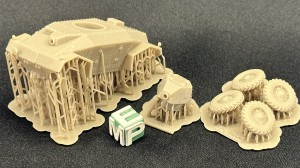 Samochód pancerny Alvis Straussler AC3D - zamknięty właz i światło - 1:72