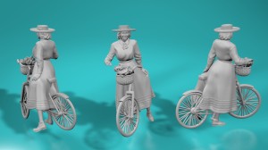 Belle epoque - Woman with bike - various scales