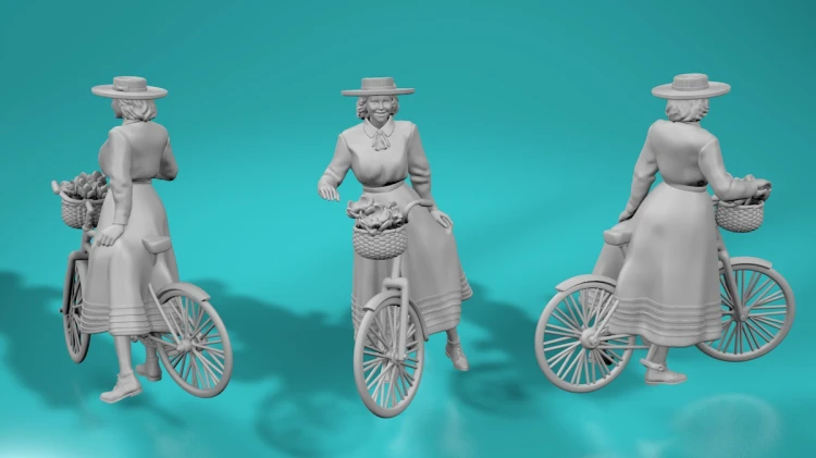 99204680_Pre-War_Woman_with_Bike.jpg